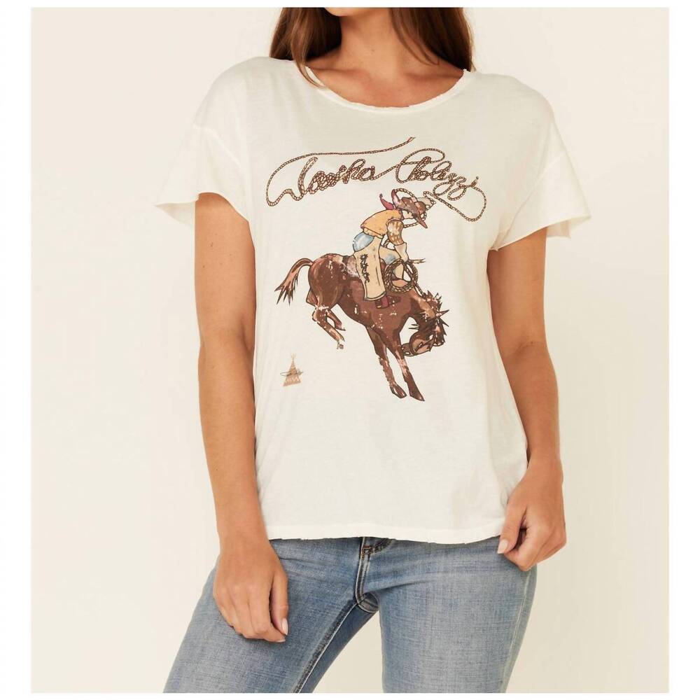 NEW TASHA POLIZZI roper t-shirt in white